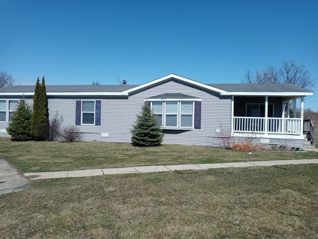 Manufactured Mobile Home with Plants in Front New Home