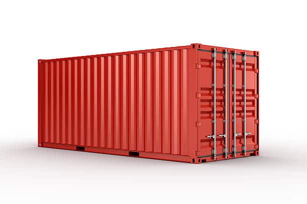 3d rendering of a shipping container moving container