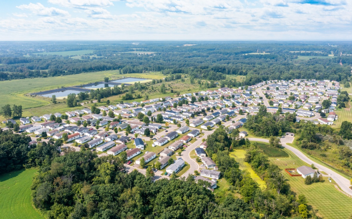 Downtown Fenton Aerial View