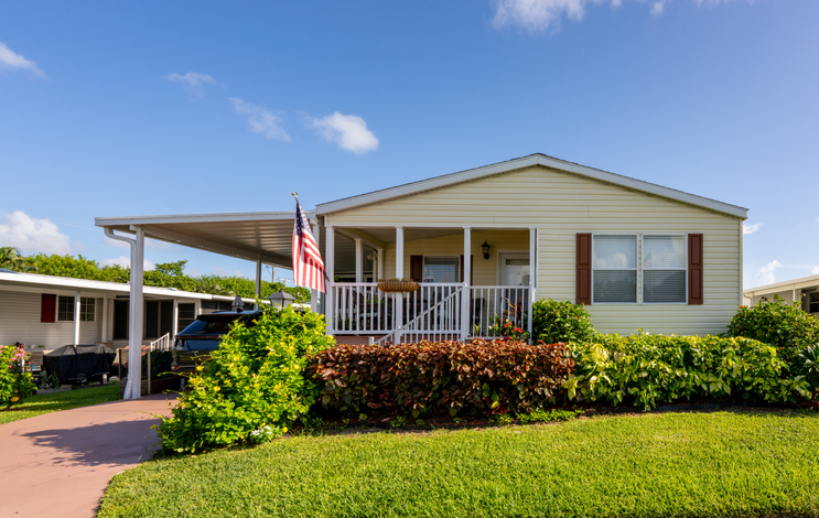 Mobile home neighborhood Boynton Beach Florida USA retirement community