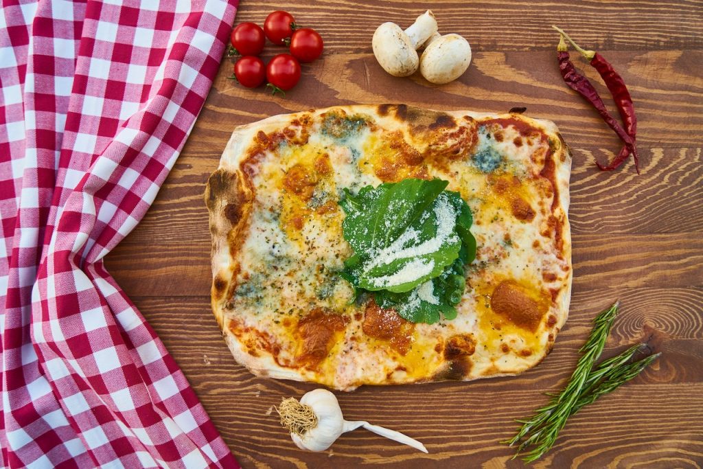 baked pizza